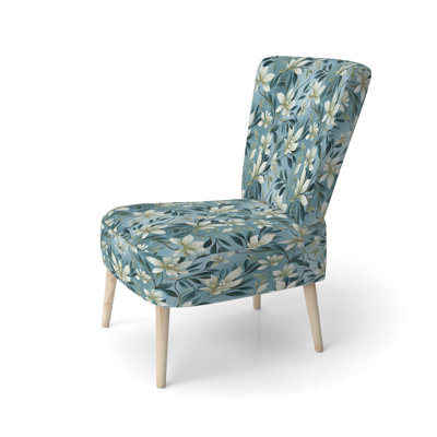 Chaise d'appoint rembourrée Oceanic Foliage Botanical