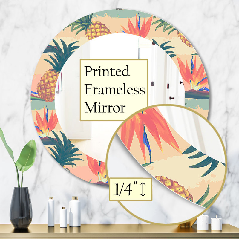 Wall Mirror, 31.5" H x 31.5" W, Flower 2