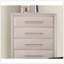 Commode à tiroirs en queue d'aronde anglaise, 1 pièce, finition chêne blanc
