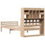 Bookcase Bed Without Mattress Solid Wood Pine