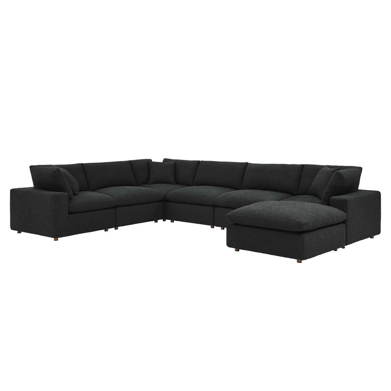 Canapé modulaire 7 pièces Commix, Noir