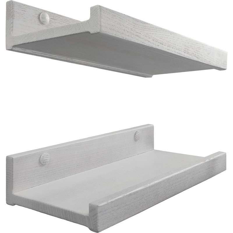Dabo 2 Piece Floating Shelf, White, 13.60cm H x 30.50cm W x 5.60cm D