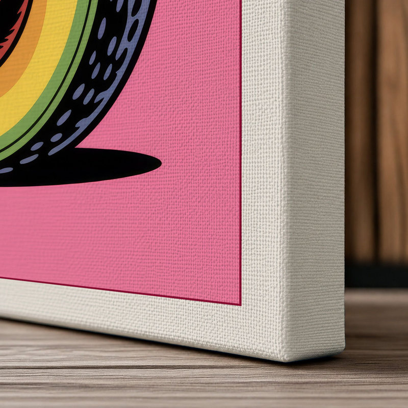 Avocado Heart Modern - Wrapped Canvas, 36x24 - 91.4 x 61.0 cm, Cream Border