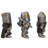 3 Piece Mini Medieval Crusader Knights Figurine Set