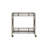 Kristensen Mirrored & Antique Gold Finish Serving Cart