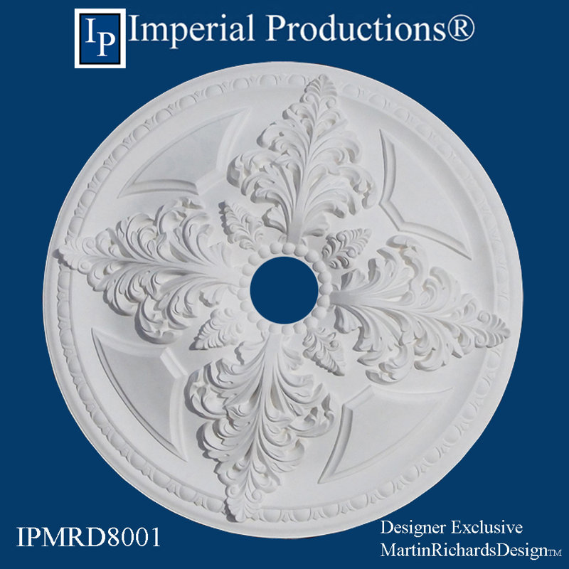 Médaillon de plafond, H 4 po x l 42 po x P 42 po