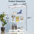 Jonnika 3 Shelf Curio Cabinet, Side By Side Door