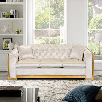 Velvet Luxury Chesterfield Sofa Set