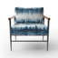 Chaise rembourrée Abstract - Fauteuil bleu Quiet Lake-1858832995