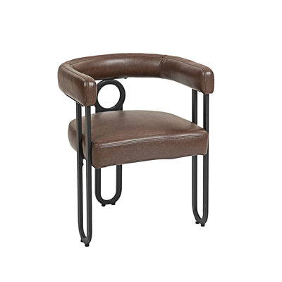 Upholstered Accent Chair, Dining Chair, Kitchen Armchair With Metal Frame by Mercer41