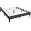 Modern Bedroom Queen Bed, Charcoal Color, Linen Upholstered Platform Bed With Headboard In Charcoal, Space Saving Design-180496955