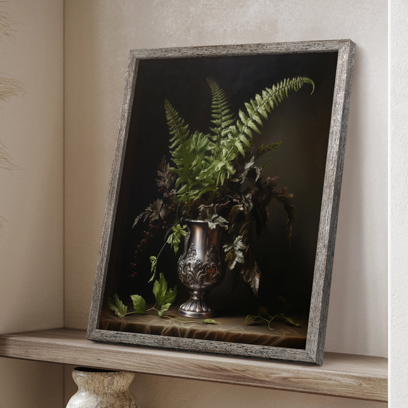 Reproduction encadrée FLORAL Series CCXI - bois massif, H 11 po x l 9 po