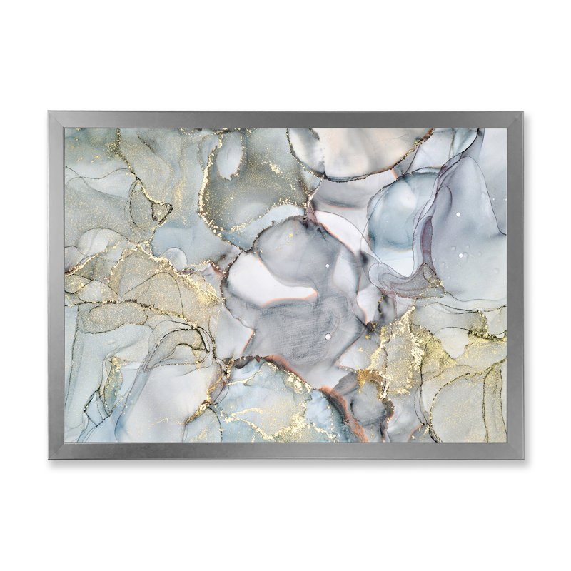 «Gray and Yellow Tender», impression sur toile, H 16 po x l 32 po x P 1 po, Cadre photo argenté