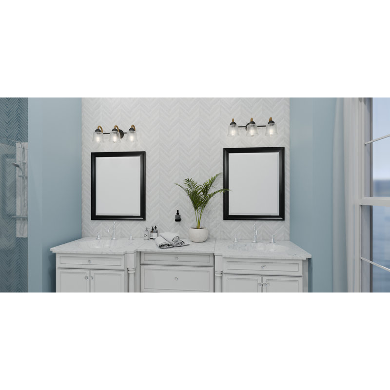 Abbye 3-Light Matte Black Bath Light