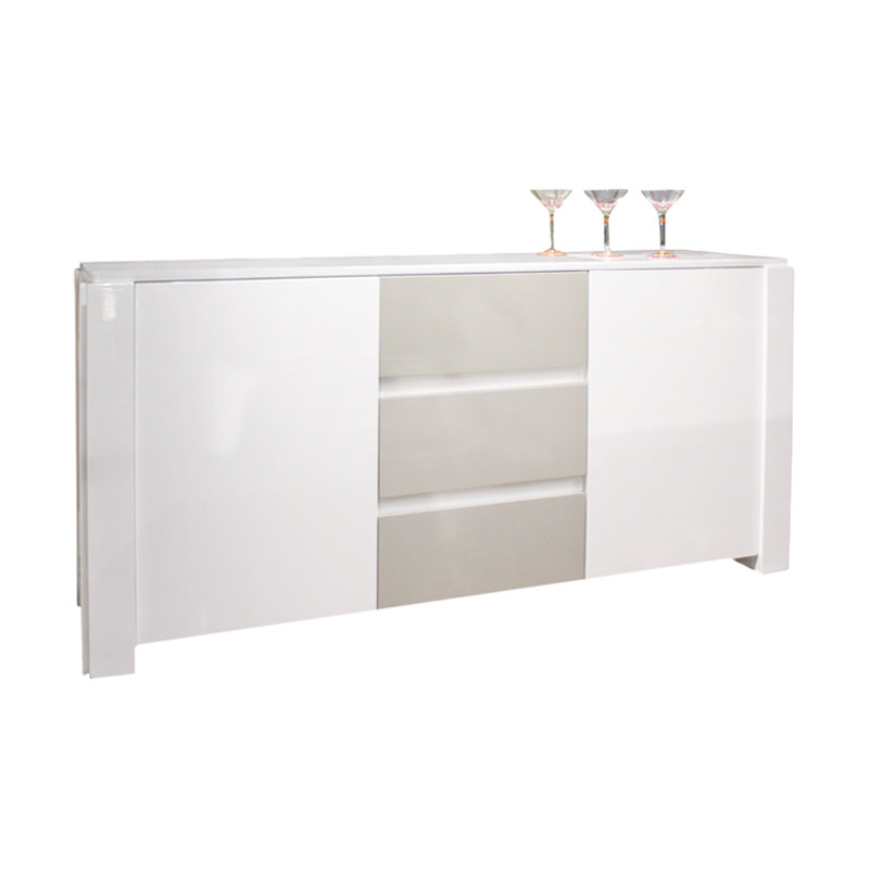 Natalia 66'' Sideboard, White Lacquer
