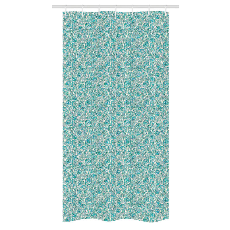 Maben Abstract Shower Curtain with Hooks Included, 72" H x 36" W