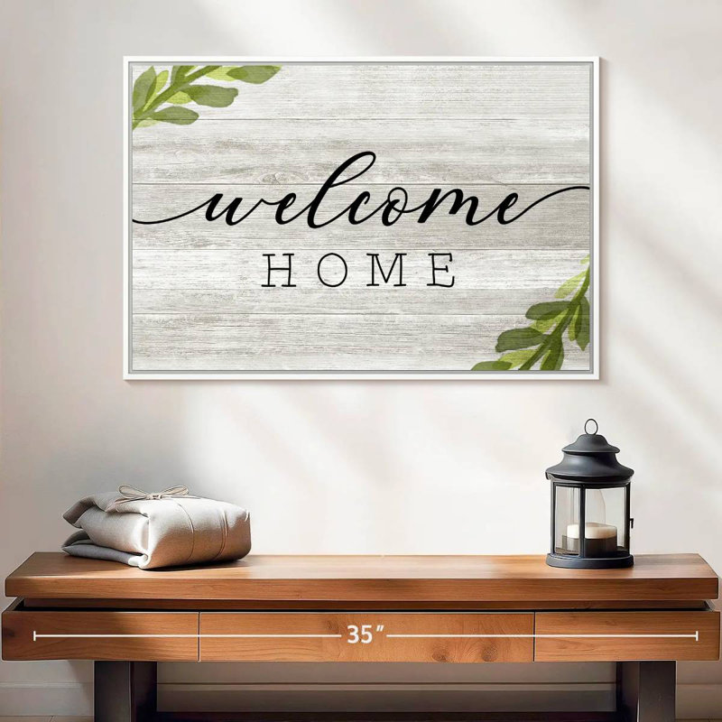 Plaque murale rustique, 25 po x 17 po, Cadre flottant blanc