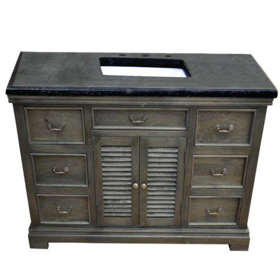 Noblitt 48'' Single Bathroom Vanity with Solid Wood Top
