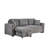 96" Gray Boucle Fabric Reversible Sleeper Sectional Sofa With Storage Chaise, Cupholders, Usb Charging Port, And Throw Pillows