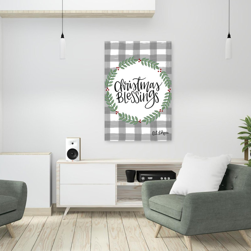 Christmas Blessings, art contemporain, H 36 po x l 24 po