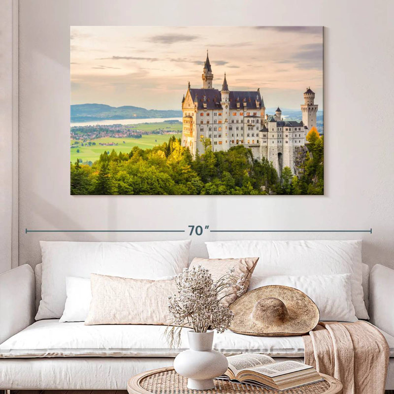 Lilie Historic Neuschwanstein Castle, 34" H x 51" W