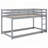 Twin Over Twin Floor Bunk Bed With Ladder-31328548