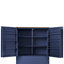Grande armoire de rangement autoportante avec 2 tiroirs, 2 tablettes réglables et 8 portes