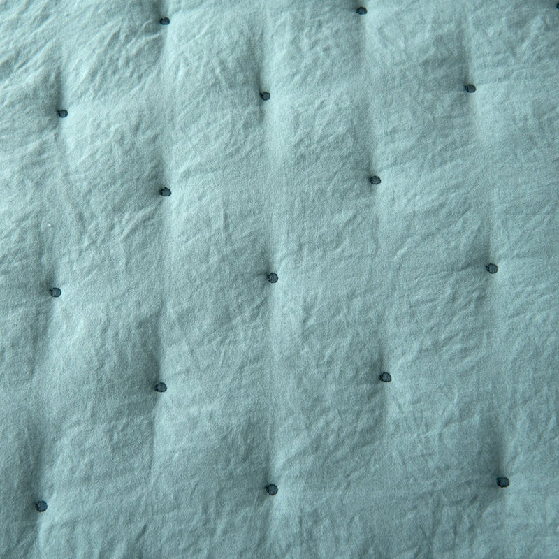 Modern & Contemporary Polyester Quilt, Green, Twin Quilt + 1 Standard Sham