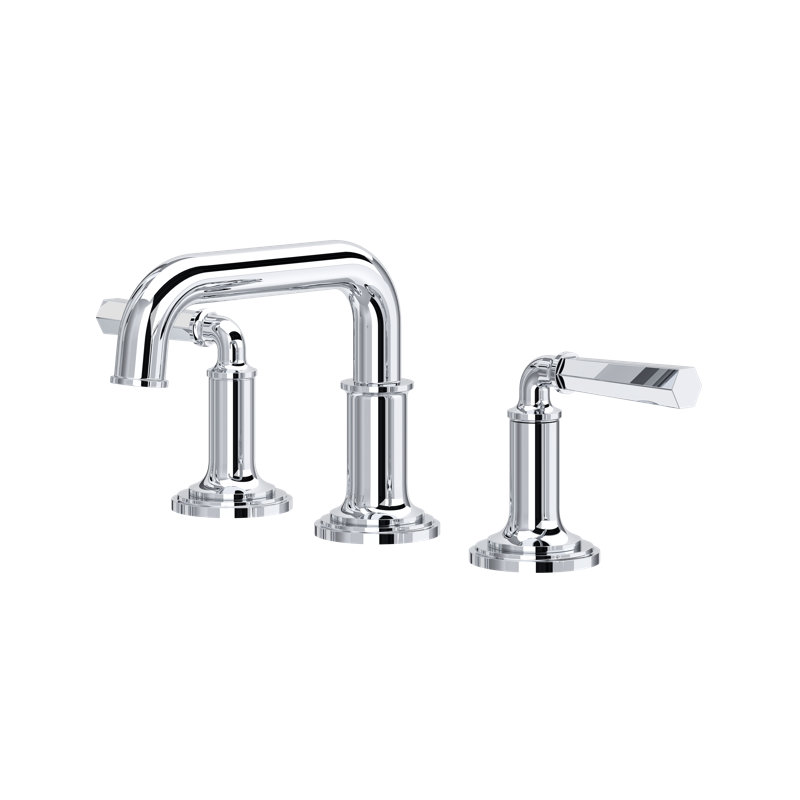 San Giovanni Widespread Lavatory Faucet With U-Spout, Polished Chrome