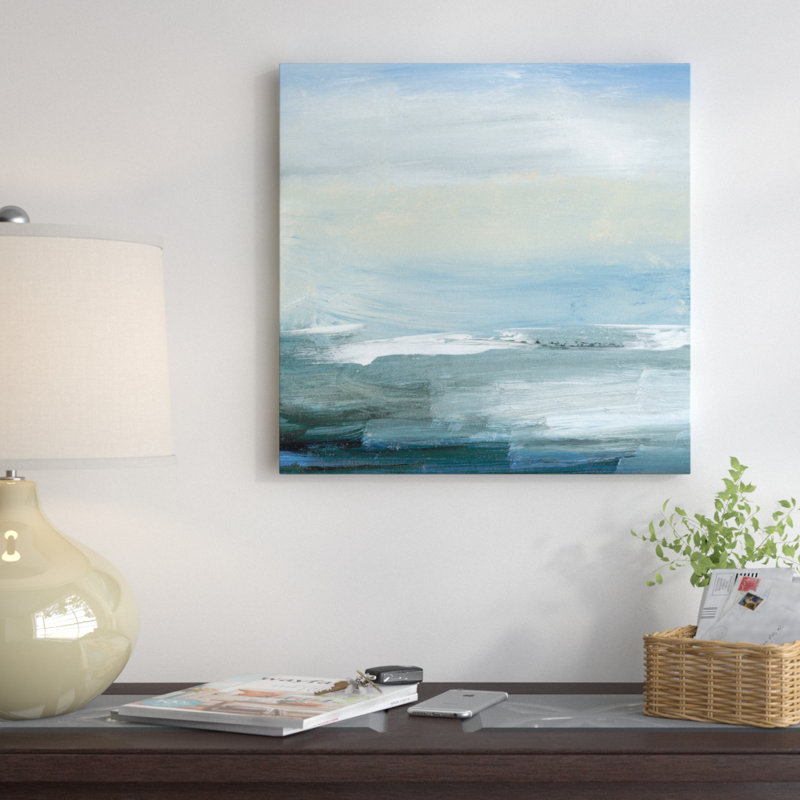 «Chromatique mer» par Sharon Gordon - Estampe numérique sur toile tendue avec châssis, H 18 po x l 18 po x P 1,5 po