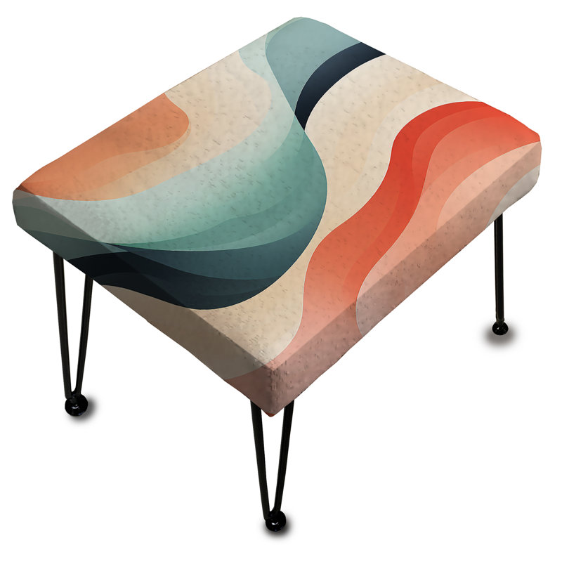 Contemporary Canvas - Striped Rectangle Ottoman
