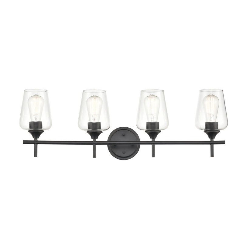 Éclairage de meuble-lavabo à intensité variable Whalley, Noir mat, 4