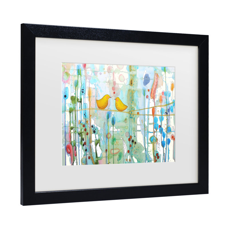 Art encadré «Dans chaque cœur» de Sylvie Demers, Noir, H 18 po x l 22 po x P 0,75 po