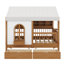 Lit House avec 2 grands tiroirs, bibliothèque latérale avec bande DEL-1859199919