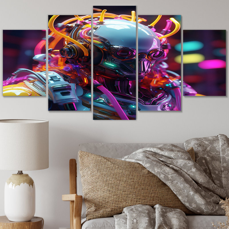 Towerside - Robot Canvas Print - 5 Panels
