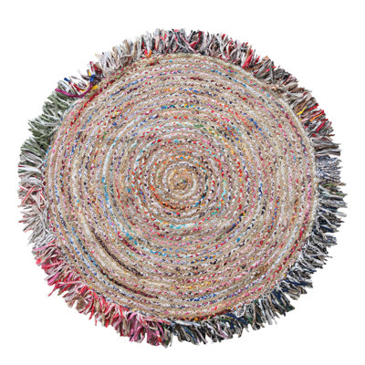 Round Anton No Pattern And Not Solid Colour Hand Woven Area Rug