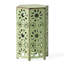 Table d'appoint en fer découpé craquelé - P 14,23 po x l 14,23 po x H 22,22 po-1862177180-1862177251