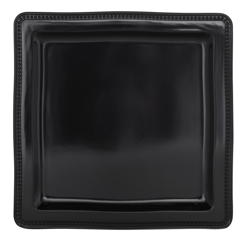 Assiette plate en mélamine 13 po Venetian, Noir
