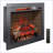 Electric Fireplace Insert, Western Modern 28” Infrared Heater with Realistic Flame &amp; Crackling Sound | Tempered Glass+Sheet Metal | Insert