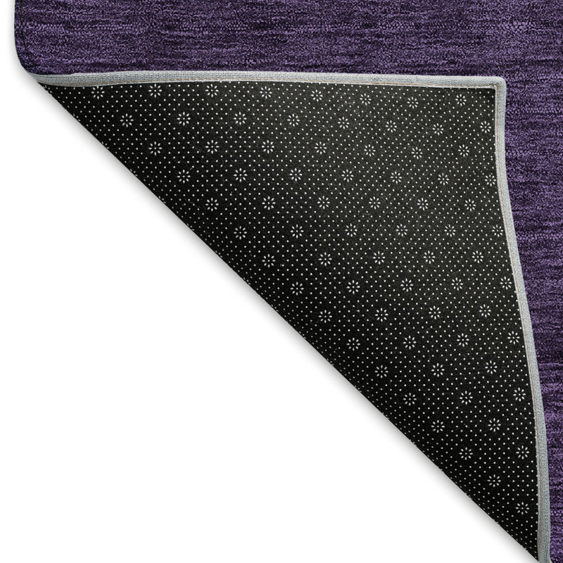 Premium Machine Washable Prisco Eggplant Rug, Runner 2'3" x 7'6"