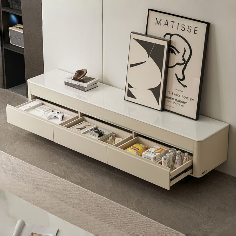 Meuble télé simple et léger de luxe kaki
