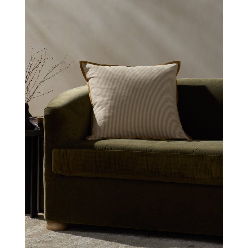 Jeremiah Brent x Loloi Sullivan Pillow Cover, Square 22"H x 22"W, Natural / Gold