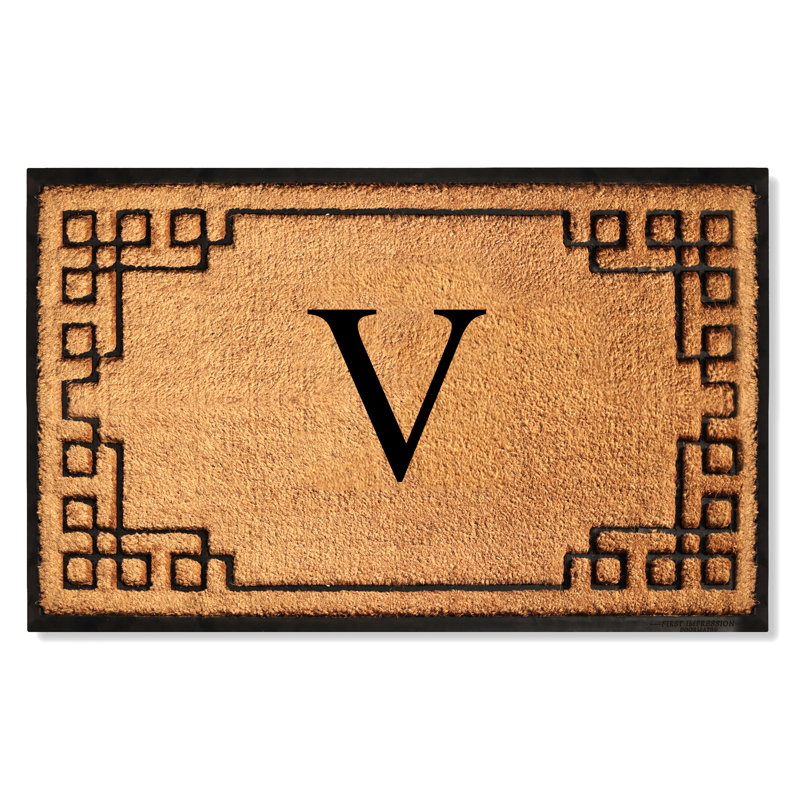 Tapis d'entrée antidérapant Monogram, V, L 30 po x L 48 po