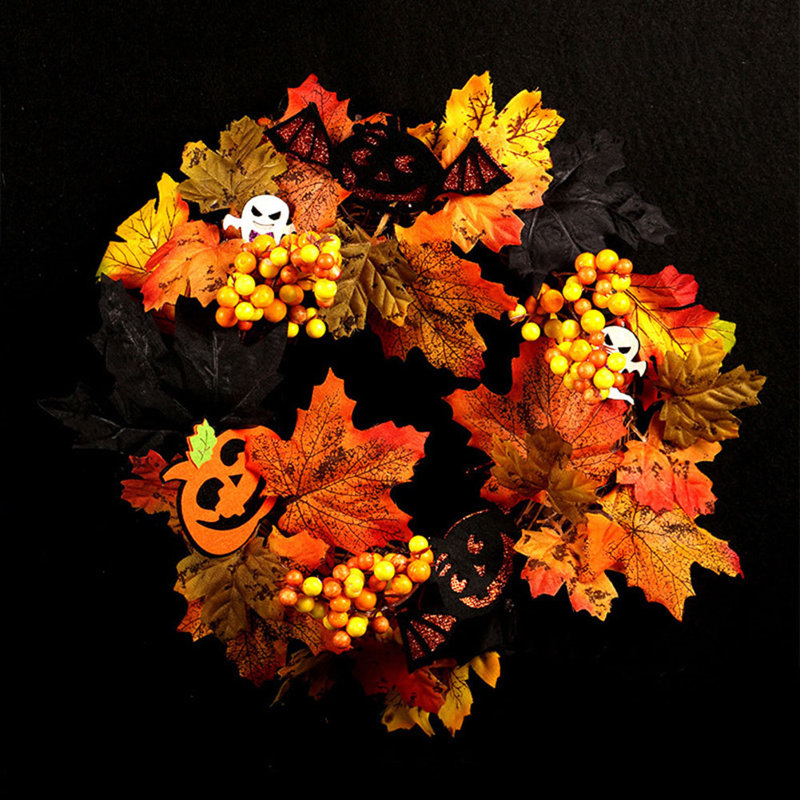 Faux Lighted Mixed Assortment 35cm Wreath
