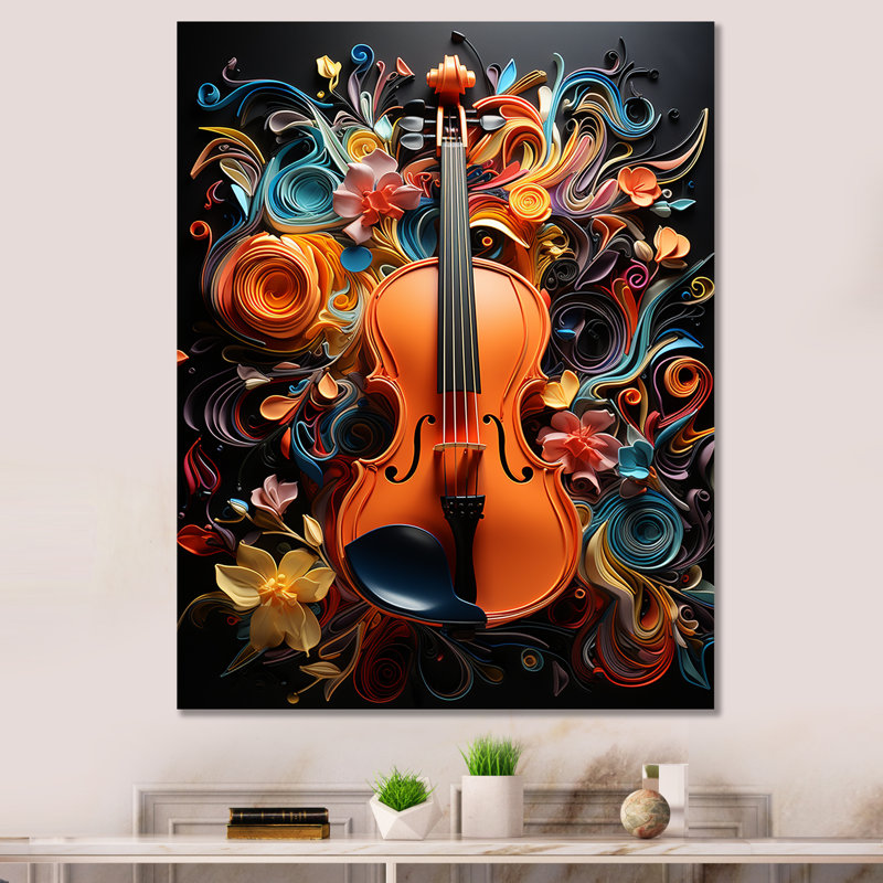 Opt Art Vibrant Symphony " Opt Art Vibrant Symphony ", Wrapped Canvas, 40" H x 30" W x 1.5" D
