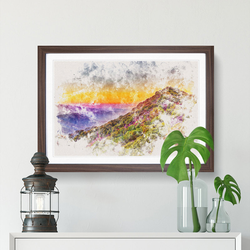 Sequoia National Park in Nevada - Picture Frame Painting Print, Walnut Framed, 45cm H x 63cm W x 2cm D