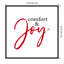 Comfort and Joy - cadre flottant, art textuel sur toile