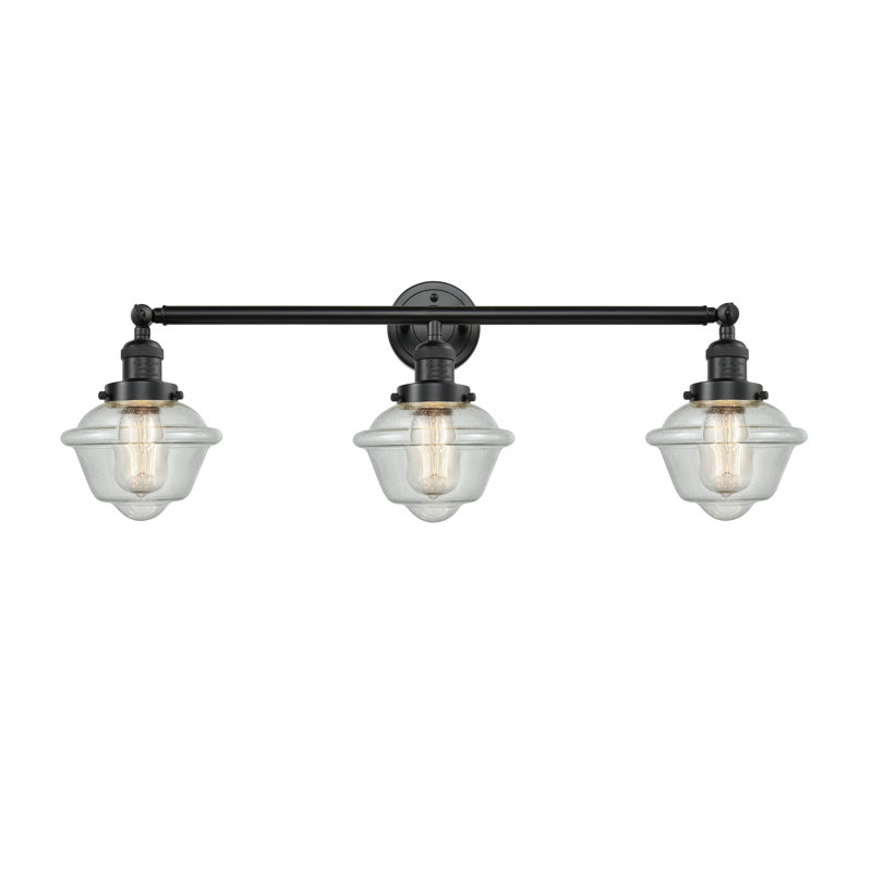 Anthony 3 - Light Dimmable Vanity Light, 60 Watt Vintage Incandescent Bulb, Seedy, Oil Rubbed Bronze