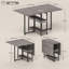 HOMCOM Folding Dining Table, Drop Leaf Table w/ Open Compartments-471145872