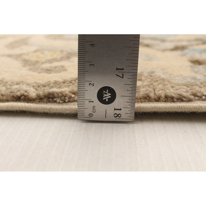 Tapis unique gris / beige en laine noué à la main 3 pi x 5 pi New Age Lahore